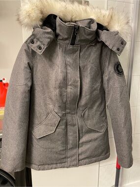 Toboggan Winter down Parka with Faux Fur Trim
